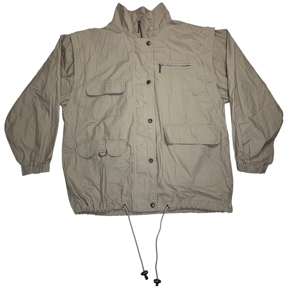 Vintage Mackintosh Utility Jacket Zip Off Sleeves Safari Beige Mens Small